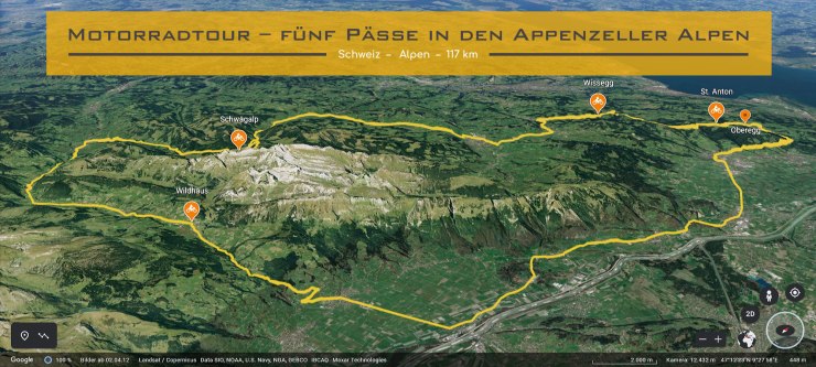 Motorradtour – fuenf Paesse in den Appenzeller Alpen