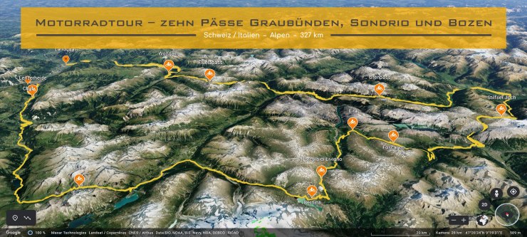 Motorradtour – zehn Paesse Graubuenden, Sondrio und Bozen