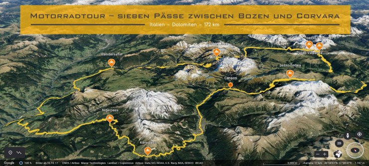 Motorradtour – sieben Paesse zwischen Bozen und Corvara