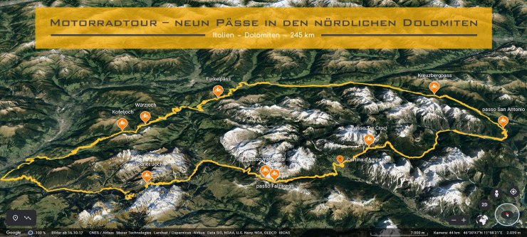 Motorradtour – neun Paesse in den noerdlichen Dolomiten
